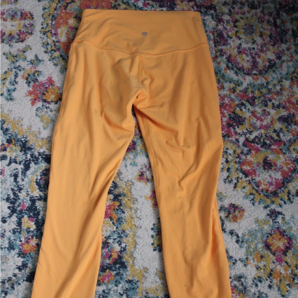 Lululemon Ribbed Orange Leggings!!